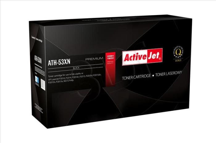 ATH-53XN (53X) - czarny toner ActiveJet, wydajność 7000 stron (zamiennik Q7553X) (wersja premium), do drukarek (HP LJ: P2010, P2014, P2014n, P2015, P2015d, P2015dn, P2015n, P2015x, M2727mfp)