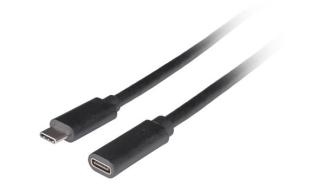 Lanberg Przedłużacz USB-C M/F 3.1 (0.5 m) (czarny) [CA-USBE-20CC-0005-BK]