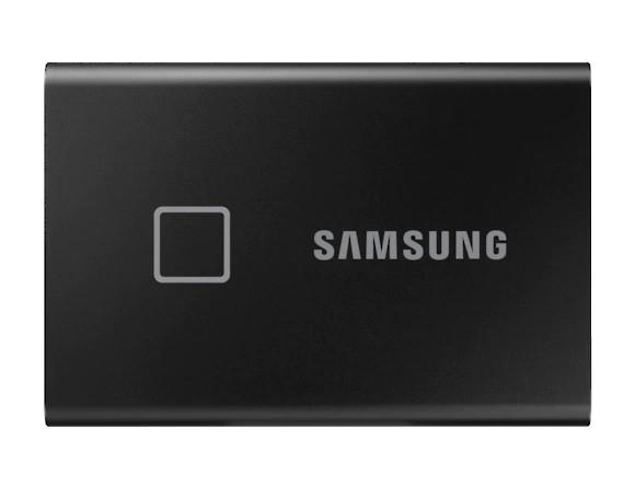 Samsung Portable T7 Touch 2TB SSD USB-C (1050/1000MB/s) (czarny) (szyfrowanie 256-bit na hasło lub odcisk palca) [MU-PC2T0K/WW]