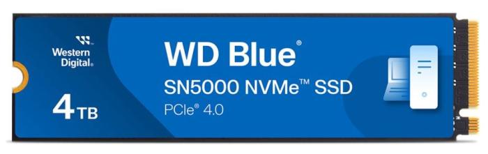 WD Blue SN5000 4TB SSD M.2 2280 PCIe Gen4x4 NVMe TLC (5500/5000MB/s) [WDS400T4B0E]
