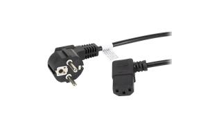 Lanberg Kabel zasilający kątowy 1.8 m VDE [CA-C13C-12CC-0018-BK]