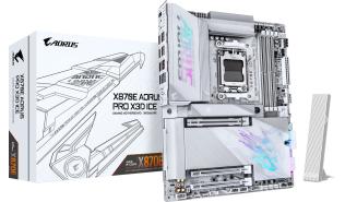 Gigabyte X870E AORUS PRO X3D ICE (AMD X870E) [AM5, 4xDDR5 do 9000MHz, (HDMI 2.1) (4xM.2, 1xPCIe 5.0 x16, 1xPCIe 4.0 x16 (x4), 1xPCIe 3.0 x16 (x2)), WiFi 7, BT 5.4, ATX]