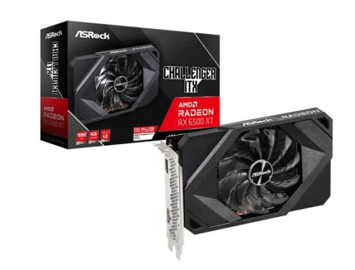 Radeon RX 6500XT Asrock 4GB GDDR6 Challenger ITX BOX [RX6500XT CLI 4G] (1xHDMI 2.1, 1xDP 1.4a) (64-bit, PCI-E 4.0)