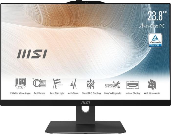 MSI All In One Modern AM242TP [12M-040EU] 12-Core i5-1240P/24 1920x1080 IPS/16GB DDR4 (max 64GB)/512GB SSD/Iris Xe/Win11Home (czarny)