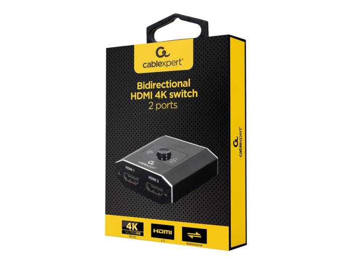 Przełącznik Gembird HDMI 2 porty HDMI 2.0b 4K 60Hz [DSW-HDMI-21]