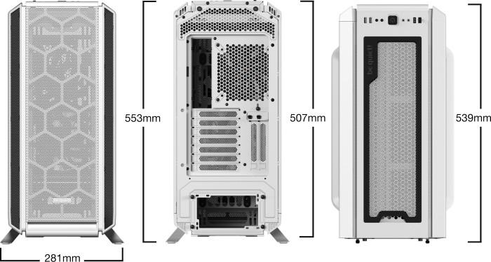 be quiet! Silent Base 802 White ATX Midi z oknem (szkło hartowane) (2xUSB 3.2 Gen1, 1xUSB-C 3.2 Gen1) (7x2.5, 3x3.5) [BGW40]