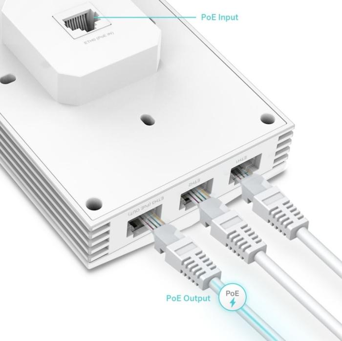 TP-Link Wireless Access Point AX3000 574, 2402Mbps WiFi 6 [EAP655-wall]