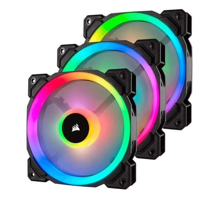 Corsair LL120 RGB LED Static Pressure PWM (3x120 mm) czarny [CO-9050072-WW]