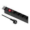 Listwa zasilająca QOLTEC do RACK 19 1U 16A PDU CB [53996] 8xSCHUKO 2m