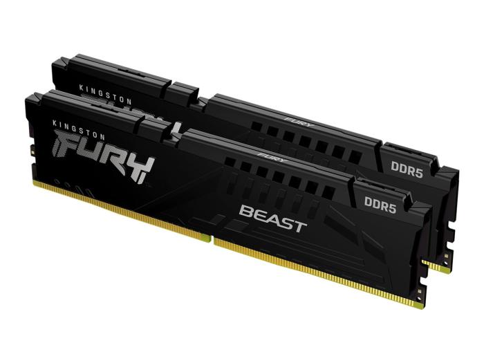 DDR5 64GB (2x32GB) 5200 MHz Kingston Fury Beast Black CL40 40-40-40 1.25V [KF552C40BBK2-64]