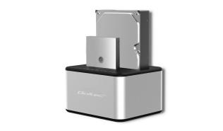 Qoltec Stacja Dokująca do dysków 2x2.5 lub 2x3.5 SATA, USB 3.0 [50316]