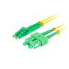 Lanberg patchcord światłowód SM SC/APC-LC/APC DUPLEX 3mm LSZH G657A1 żółty (2m) [FO-SALA-SD11-0020-YE]