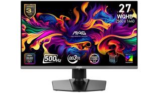 (27) MSI MAG 272QP QD-OLED X50 ( QD-OLED, 2560x1440, 500, 0.03ms, 500Hz) ( 2 x HDMI 2.1 / 1 x DisplayPort 1.4 )