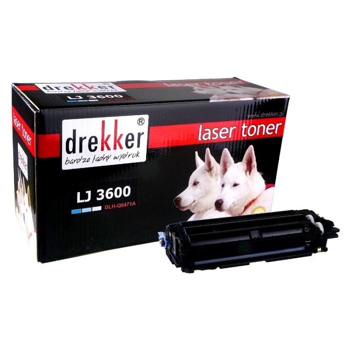 DLH-Q6471A (502A) - cyan, toner Drekker, 4000 stron (zamiennik Q6471A) (HP Color LaserJet 3600, 3600dn, 3600n)