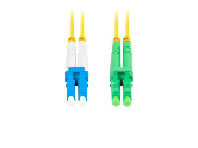 Lanberg patchcord światłowód SM LC/APC-LC/UPC DUPLEX 3mm LSZH G657A1 żółty (2m) [FO-LALU-SD11-0020-YE]