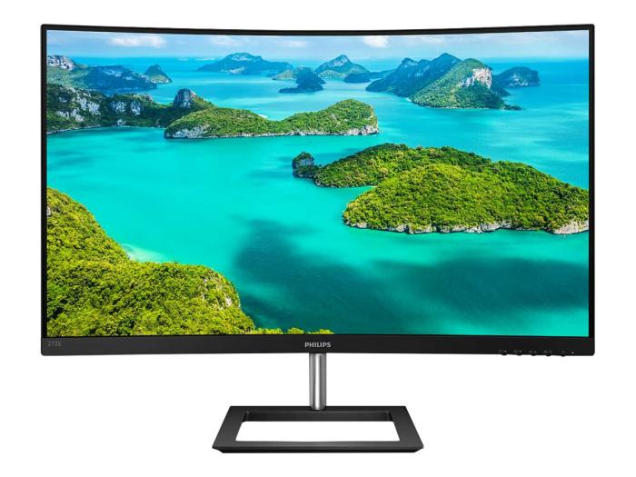 27’’ Philips 272E1CA/00 (VA zakrzywiony 1500R, 1920x1080, 250, 4ms, 100% sRGB, 75Hz) (VGA, HDMI 1.4, DP 1.2) głośniki, czarny