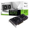 GeForce PCI-E RTX4070 PNY 12GB GDDR6X Verto Dual Fan [VCG407012DFXPB1] (1xHDMI 2.1a, 3xDP 1.4a) (192-bit, PCI-E 4.0)