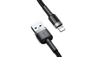 Baseus kabel szybkiego ładowania USB-A (M) / Lightning (M) 2.4A (0.5 m) (czarny) [CALKLF-AG1]