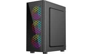 Gembird Fornax 500 (czarny) (szkło hartowane) (3x120mm przód) (1x USB 3.2, 2x USB 2.0) (3x2.5, 1x3.5) [CCC-FC-500]