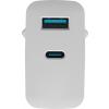 Ładowarka sieciowa Natec Ribera GaN 65W Quick Charge 3.0 1xUSB-C/1xUSB-A (5V-20V/3.25A/65W) (do laptopów z Power Delivery) (biały) [NUC-2144]