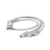Gembird (adapter) USB 2.0 / micro USB, USB-C, Lightning (1.0m) (srebrny) [CC-USB2-AM31-1M-S]