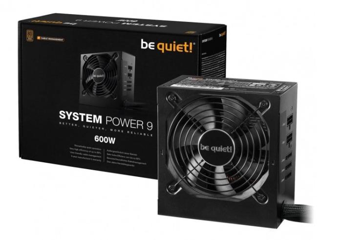 Bequiet System Power 9 CM (600W) (1x120mm) Modularny 80+Bronze (CPU 1x4+4) (PCI-E 4x6+2) (2xMolex, 10xSATA) [BN302]