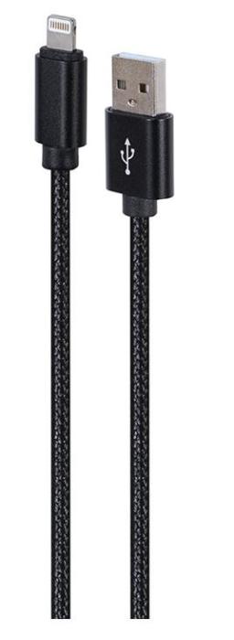 Gembird kabel USB-C Type-C (M) / Lightning (M) (1.8 m) czarny (w oplocie tekstylnym) [CCDB-MUSB2B-CMLM-6]
