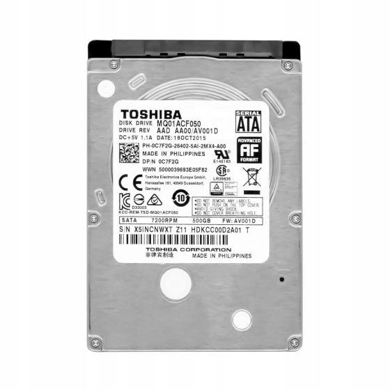 Toshiba 2.5 500GB (SATA III, ATA/600, 7200, 16MB) [MQ01ACF050]