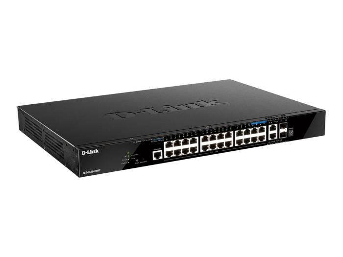 D-Link 28-Port Smart Managed PoE+ Gigabit Stack Switch 4x 2.5 GE 4x 10G [DGS-1520-28MP/E]