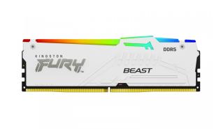 DDR5 32GB 6000 MHz Kingston Fury Beast White RGB XMP CL40 1.35V [KF560C40BWA-32]