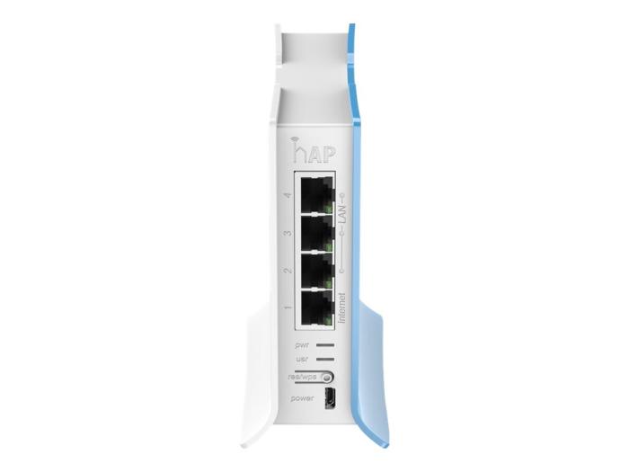 Mikrotik hAP Lite with 650MHz CPU 32MB RAM 4xLAN built-in 2.4Ghz 802.11b, g, n Access Point [RB941-2ND-TC]
