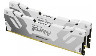 DDR5 32GB (2x16GB) 6400 MHz Kingston Fury Renegade White CL32 1.4V [KF564C32RWK2-32]