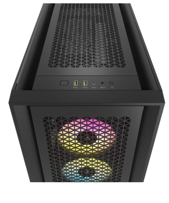 Corsair iCUE 5000D RGB Airflow Tempered Glass Mid-Tower Black (szkło hartowane) (2x2.5, 2x3.5/2.5) (2xUSB 3.2 Gen1, 1xUSB-C Gen1)  [CC-9011242-WW]