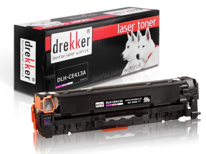 DLH-CE413A (305A) - magenta, toner Drekker, 2600 stron (zamiennik CE413A) (HP LaserJet Pro 300 Color M351a, MFP M375nw,HP LaserJet Pro 400 Color M451dn, M451dw, M451nw, MFP M475dn, MFP M475dw)