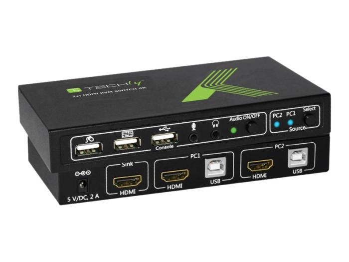 Przełącznik Techly KVM 2/1 HDMI [28696]
