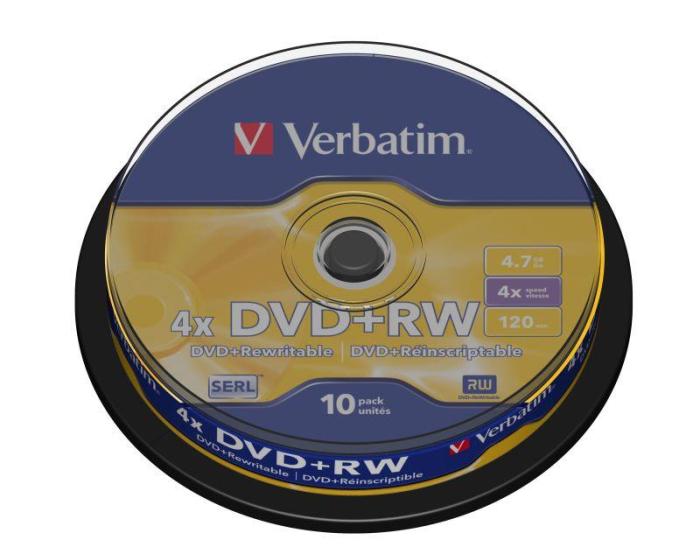 DVD+RW Verbatim 4.7GB x4 (1 sztuka) [43488]