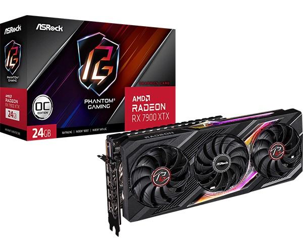Radeon RX 7900XTX Asrock 24GB GDDR6 Phantom Gaming OC [RX7900XTX PG 24GO] (1xHDMI 2.1, 3xDP 2.1) (384-bit, PCI-E 4.0)
