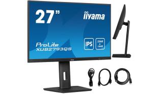 (27) Iiyama ProLite XUB2793QS-B6 (IPS LED, 2560x1440, 250, 1300:1, 1ms, 100Hz) (HDMI, DP) pivot, głośniki (2x2W), czarny
