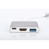 Digitus adapter USB-C Type-C / HDMI 4K 30Hz, USB-C PD, USB 3.0 (20cm) [DA-70838-1]