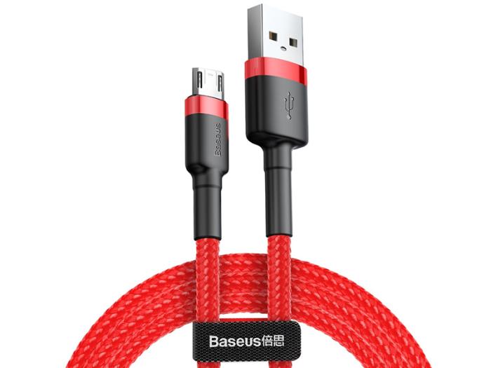 Baseus kabel szybkiego ładowania i transmisji (Quick Charge 3.0 2.4A) USB micro (M) / USB (M) (2.0 m) (czerwony) [CAMKLF-C09]