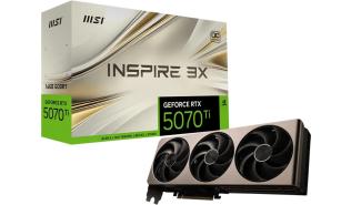 GeForce RTX5070Ti MSI 16GB GDDR7 Inspire 3X OC [V531-245R] (1xHDMI 2.1b, 3xDP 2.1b) (256-bit, PCIe 5.0)