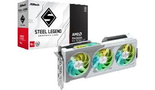 Radeon RX 9060XT Asrock 8GB GDDR6 Steel Legend OC [RX9060XT SL 8GO] (1xHDMI 2.1b, 2xDP 2.1a) (128-bit, PCI-E 5.0)
