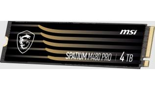 MSI Spatium M480 Pro 4TB SSD M.2 2280 PCIe Gen4x4 NVMe (7400/7000 MB/s) [S78-440R050-P83]