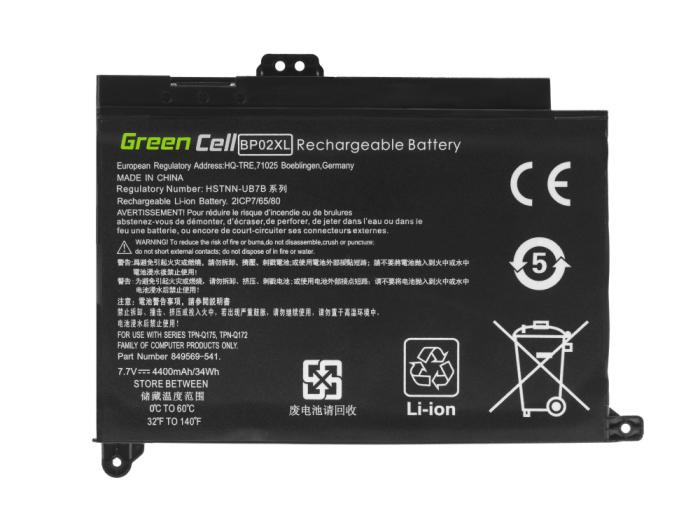 Green Cell bateria BP02XL do HP Pavilion 15-AU 15-AU051NW 15-AU071NW 15-AU102NW 15-AU107NW 15-AW 15-AW010NW [HP150]