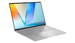 Asus VivoBook S16 OLED [M5606WA-MX014W] 12-Core AMD Ryzen AI 9 HX 370 /16 3200x2000 błyszcząca OLED 120Hz / 32GB LPDDR5X / 1TB / Radeon 890M / pk / 1.5kg / Win11Home (srebrny)