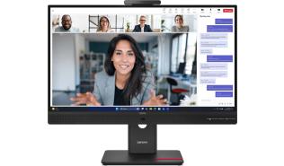 (27) Lenovo ThinkVision T27QD-4v (IPS,2560x1440, 1ms, 350, 120Hz) (1xHDMI 2.1, 1xDP 1.4, 3xUSB-A, 1xUSB-C) głośniki 10W(2x5W) kamera, czarny [64B8UAT1EU]
