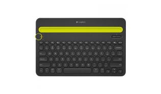 Logitech Wireless K480 Black/Yellow (membranowa, niskoprofilowa) (czarny) [920-006366]