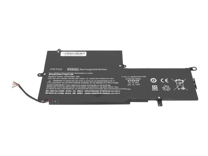 Mitsu bateria HP Envy x360 13, Spectre Pro x360 G1 11.4V, 3600mAh (41Wh) 3 ogniwa [BC/HP-X360G1]