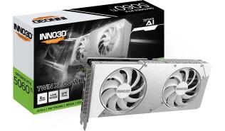 GeForce RTX5060Ti Inno3D 8GB GDDR7 Twin X2 OC White [N506T2-08D7X-193075W] (1xHDMI 2.1b, 3xDP 2.1b) (128-bit, PCIe 5.0)