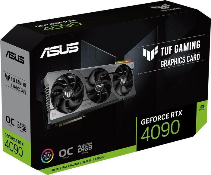 GeForce PCI-E RTX4090 Asus 24GB GDDR6X TUF Gaming OC [TUF-RTX4090-O24G-GAMING] (2xHDMI 2.1, 3xDP 1.4a) (384-bit, PCI-E 4.0)